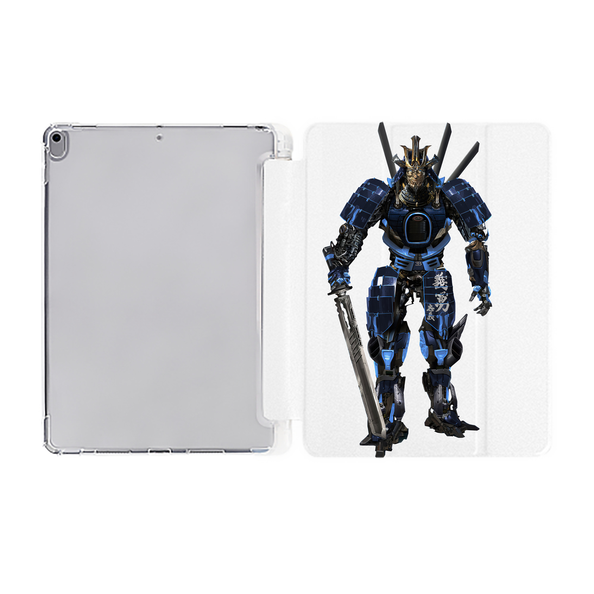 （画像用） Transformers トランスフォーマー IPad ケース ペン収納付き 三つ折りスタンド PUレザー×シリコン 対応機種9.5/10.5/10.9インチ